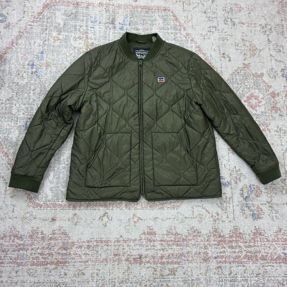Levi's Quilted Utility Bomber Jacket • Olive Green • Men's XXL Streetwear